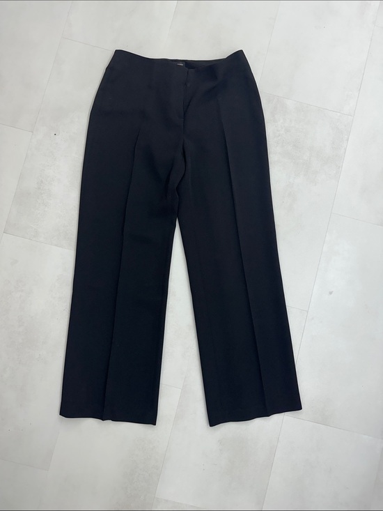 David Lawrence Pants - David Lawrence Classic Black Wide-Leg Dress Pants